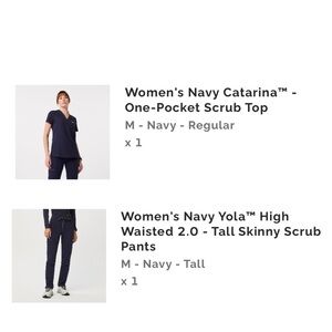 Figs Navy Blue Scrub Set